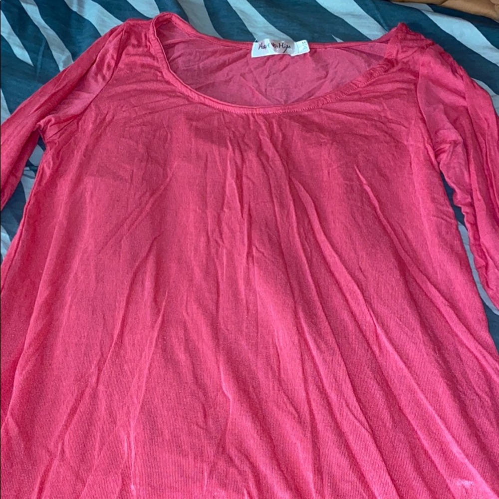 Pink long sleeve shirt size medium